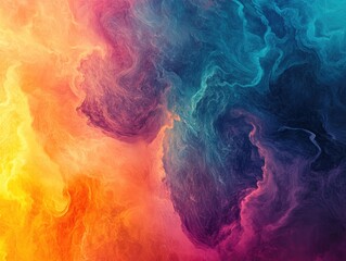 Poster - Fractal color texture creates a vibrant background ideal for projects focused on imagination creativity and design
