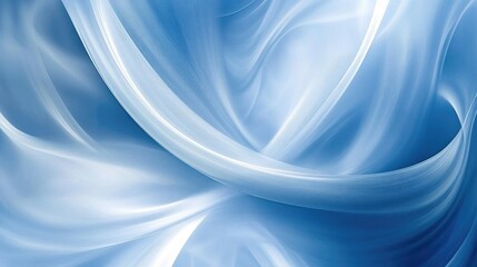 Aufkleber - Abstract blue backdrop featuring gracefully twisting lines in elegant curves