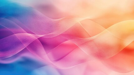 Poster - Colorful abstract geometric texture featuring a blurred background and gradient design with wave illustrations and twisted patterns suitable for various presentations or graphic needs