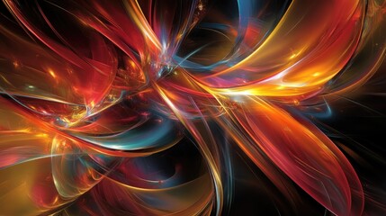 Aufkleber - Fantasy abstract digital fractal with stunning design elements