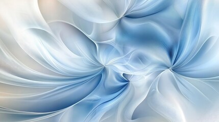 Poster - Stunning abstract fractal design featuring a softly blurred white edge