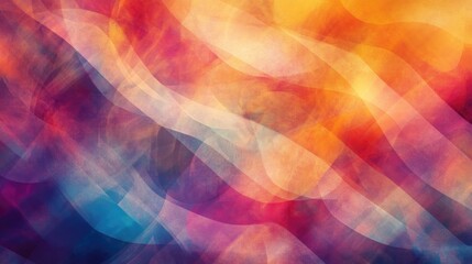 Poster - Colorful abstract geometric texture featuring a blurred background with gradients and wave illustrations suitable for gift wrapping presentations garments or decorative designs