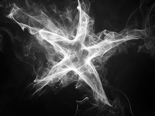 Poster - Abstract smoke forming a star shape