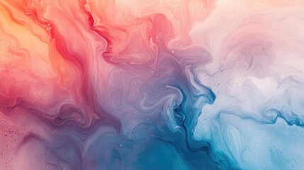 Poster - Abstract gradient artwork featuring a colorful liquid marble style background with a unique fluid ink texture