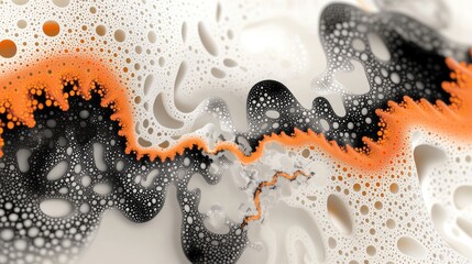 Aufkleber - An abstract fractal design created by computer generation showcasing a never ending pattern that exhibits infinite complexity and self similarity at various scales