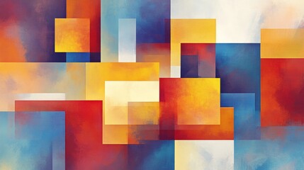 Poster - Abstract geometric background featuring blocks and rectangles suitable for texture wallpaper poster design or motifs for invites