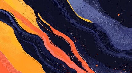 Poster - Dynamic abstract background featuring lines Represents a modern cover concept with a lively effect 2D cartoon illustration suitable for design purposes