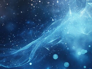 Poster - Abstract background featuring luminous lines and flares on a blue backdrop