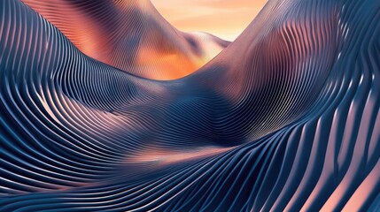 Poster - Abstract curvilinear pattern of stripes