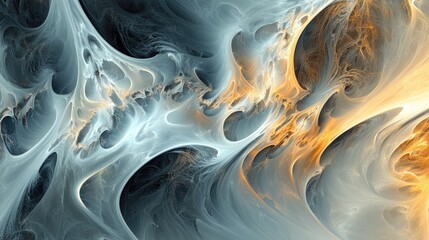 Leinwandbilder - Fantasy abstract digital fractal featuring a captivating background design