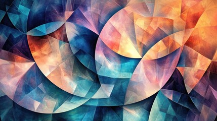 Poster - Abstract fantasy texture contemporary geometric artwork mosaic design suitable for backgrounds wallpapers backdrops postcards tiles or decorative purposes