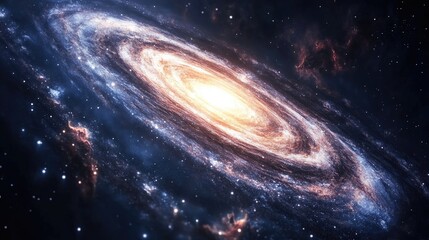 Poster - Abstract spiral galaxy background
