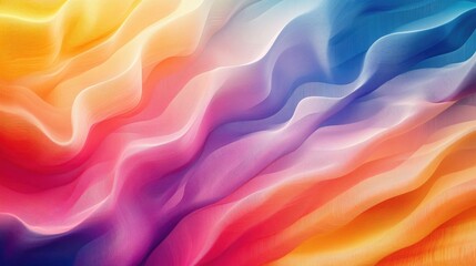 Aufkleber - Colorful abstract geometric texture blurry backdrop with gradient hues wavy illustration dynamic pattern for presentations templates or brochure designs