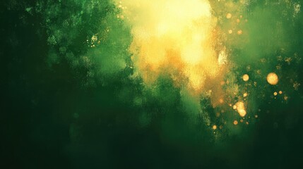 Poster - Abstract blurred paint lighting against a green backdrop