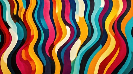 Poster - Abstract curvilinear pattern of stripes