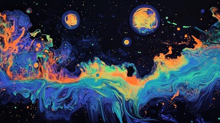 Poster - Glow in the dark artistic creation