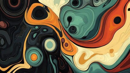 Poster - Abstract doodle background design suitable for templates or wallpapers
