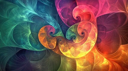 Leinwandbilder - Psychedelic abstract art composition featuring colorful fractal graphics ideal for modern backgrounds wallpapers and creative business projects