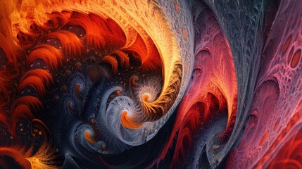 Aufkleber - Abstract fractal wallpaper design Digital artwork suitable for creative graphic projects Optimized for widescreen monitors in a 16 9 format