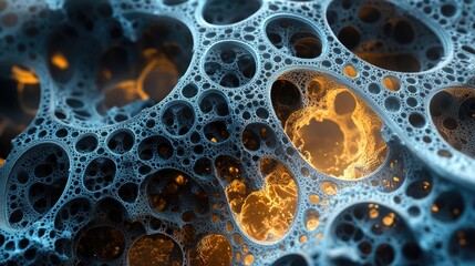 Leinwandbilder - Abstract 3D background featuring intricate shapes and designs rendered with detailed visualization techniques