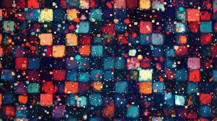 Poster - Colorful abstract texture geometric illustration mosaic pattern suitable for backgrounds wallpapers labels websites postcards or advertising design
