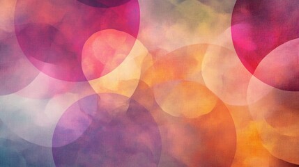 Poster - Colorful abstract geometric texture featuring a blurred background with gradient effects and circular patterns ideal for presentations garments or design projects