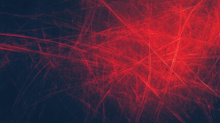Poster - Abstract red scratch texture on a dark backdrop