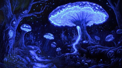 Poster - Glow in the dark artistic creation
