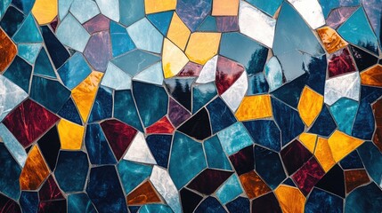 Poster - Abstract texture Retro geometric illustration Mosaic pattern suitable for backgrounds wallpapers themes postcards tablecloths or decorative designs