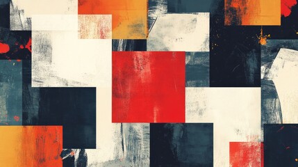 Poster - Abstract geometric background featuring rectangles suitable for use as texture wallpaper poster or motif for invitations