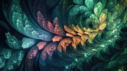 Aufkleber - Digital abstract fractal art created through computer generation suitable for use as a design element or background