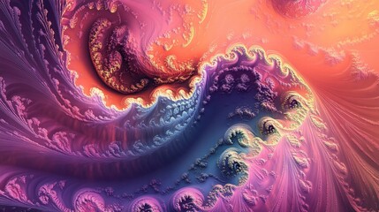 Aufkleber - An abstract computer generated fractal design showcasing an endless infinitely complex pattern that exhibits self similarity across various scales