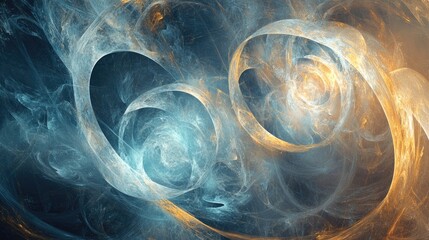 Aufkleber - Fantasy abstract digital fractal with stunning design elements