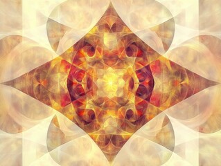 Aufkleber - Abstract colored square graphic with intricate patterns featuring computer generated curly symmetrical design illustration of fractals imaginative background and creative artistic composition