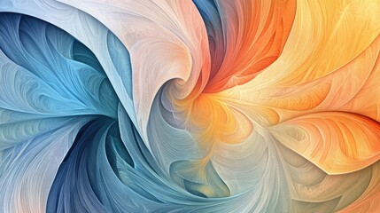 Aufkleber - Abstract digital fractal art resembling a hand drawn color pencil illustration Contemporary backdrop for design applications
