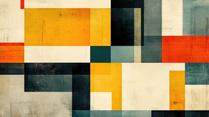 Aufkleber - Abstract geometric background featuring blocks and rectangles suitable for texture wallpaper poster design or motifs for invites