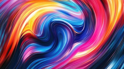 Poster - Vibrant abstract design featuring dynamic colorful lines