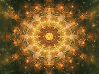 Aufkleber - Abstract surreal kaleidoscopic geometric ornament texture background created from fractal floral patterns for graphic design applications