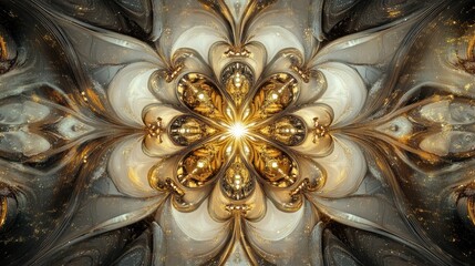 Poster - Abstract kaleidoscope background with fantasy elements