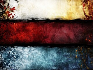 Poster - Fantasy abstract grunge banners featuring customizable text space