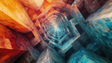 Aufkleber - Geometric fractal design for creative projects