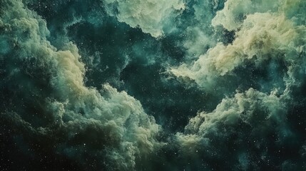 Poster - Abstract cosmic backdrop featuring textured skies and nebulous formations