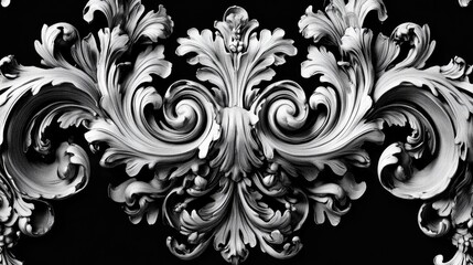 Poster - Baroque style pattern vignette
