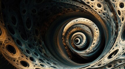 Leinwandbilder - Abstract texture featuring a vortex design with circular shapes creating a tunnel and swirling patterns