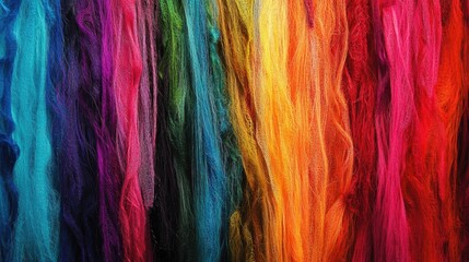 Aufkleber - Vibrant abstract fibers creating a colorful backdrop