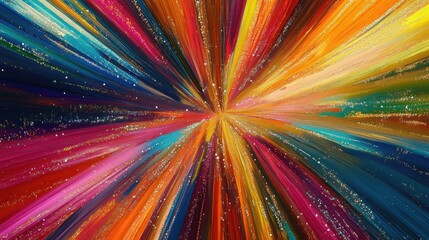 Poster - Vibrant starry background featuring radiant rays