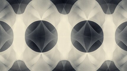 Aufkleber - Abstract geometric circle pattern with a linear design in shades of gray