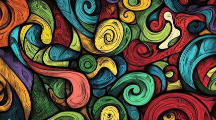 Poster - Abstract doodle background design suitable for templates or wallpapers