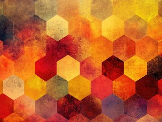 Poster - Abstract geometric background featuring hexagonal shapes in a raster format