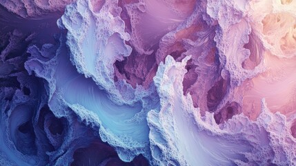 Aufkleber - Abstract background featuring a blue and purple color palette with intricate fractal designs